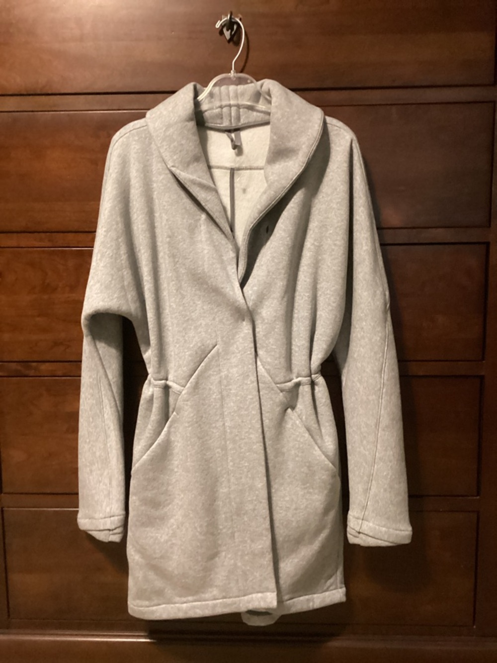 lululemon athletica Light Gray Open Front Jacket adjustable waist